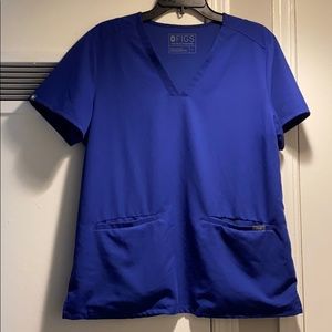 FIGS Deep Royal Scrub Top